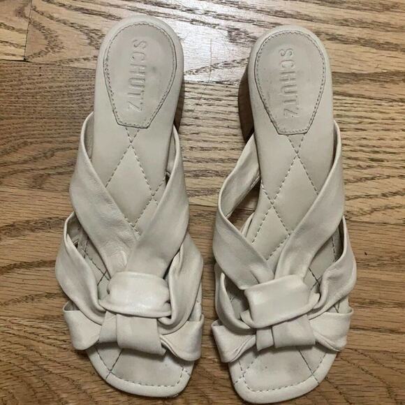 SCHULTZ LEATHER SANDALS SIZE 5.5B‎ - Picture 1 of 5